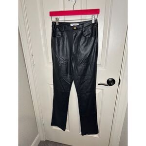 WeWoreWhat Black Pleather Skinny Pant Sz 25 Minimalist Grunge Chic Bachlorette